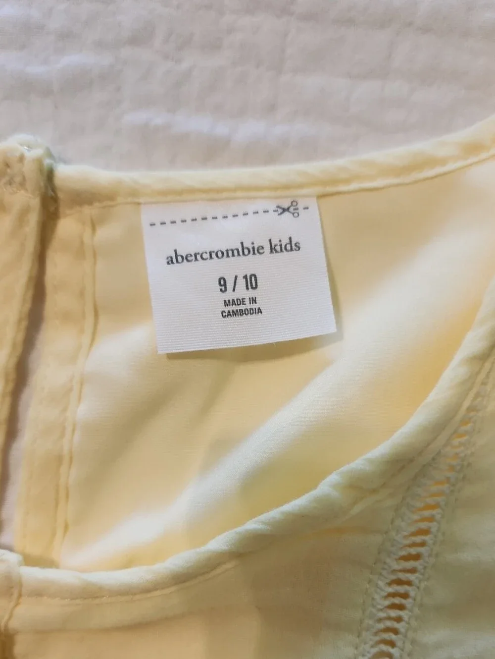 abercrombie kids Pale Yellow Eyelet Romper